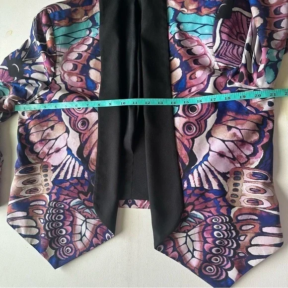 Bebe Womens Jacket size Large butterfly floral print - Picture 4 of 13